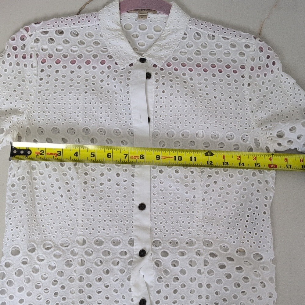 Burberry white eyelet top - Picture 5 of 6